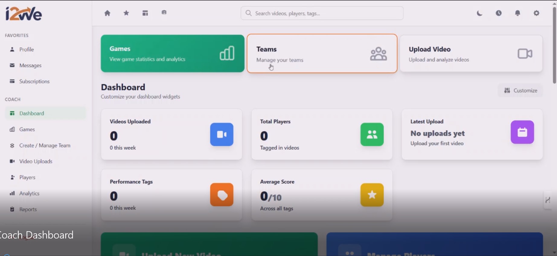 Coach Dashboard Demo