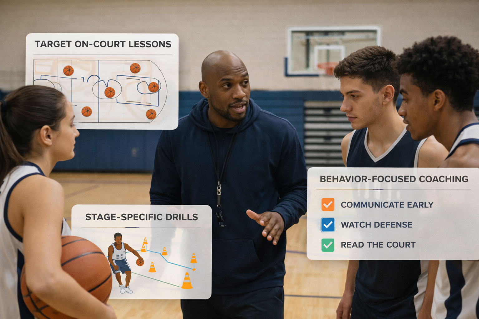 Develop — on-court lessons for each Synergy stage