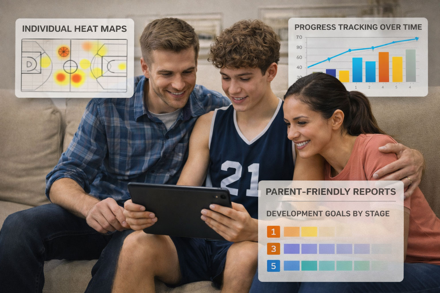 Parents following athlete development with I2We